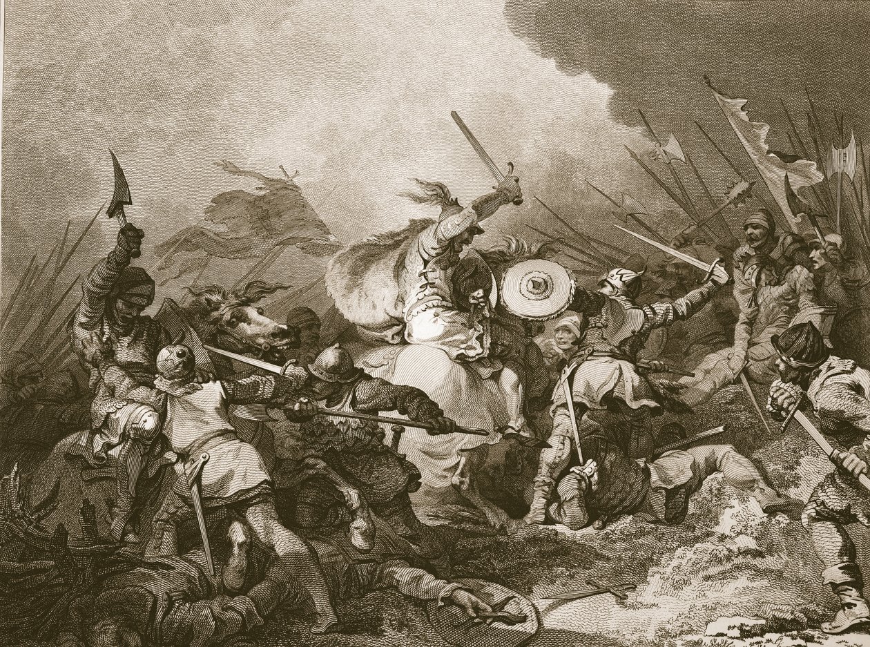 Bitva o Hastings od Philippe Jacques de Loutherbourg
