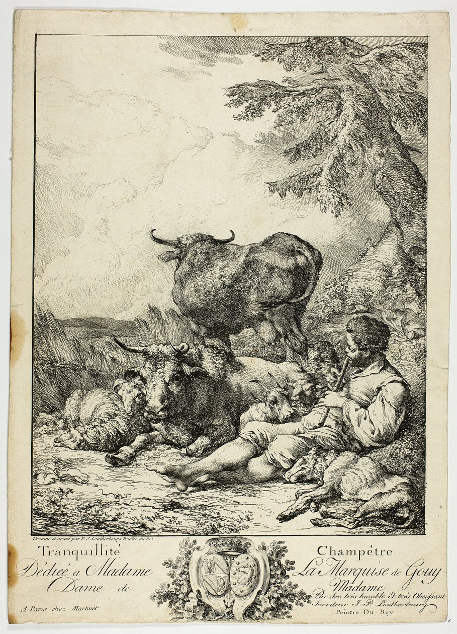 Tranquil Peasant od Philippe Jacques de Loutherbourg II