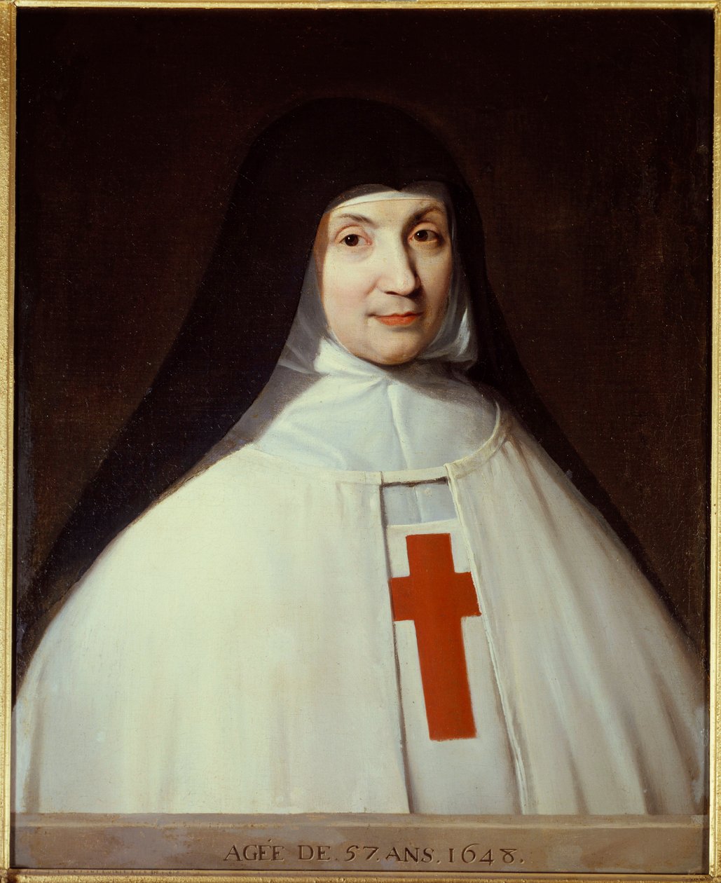 Portrét matky Angelique Arnauld od Philippe de Champaigne