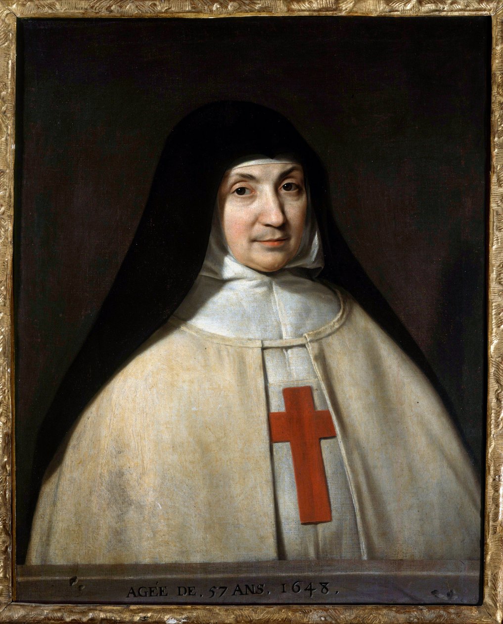 Portrét matky Angelique Arnauld od Philippe de Champaigne
