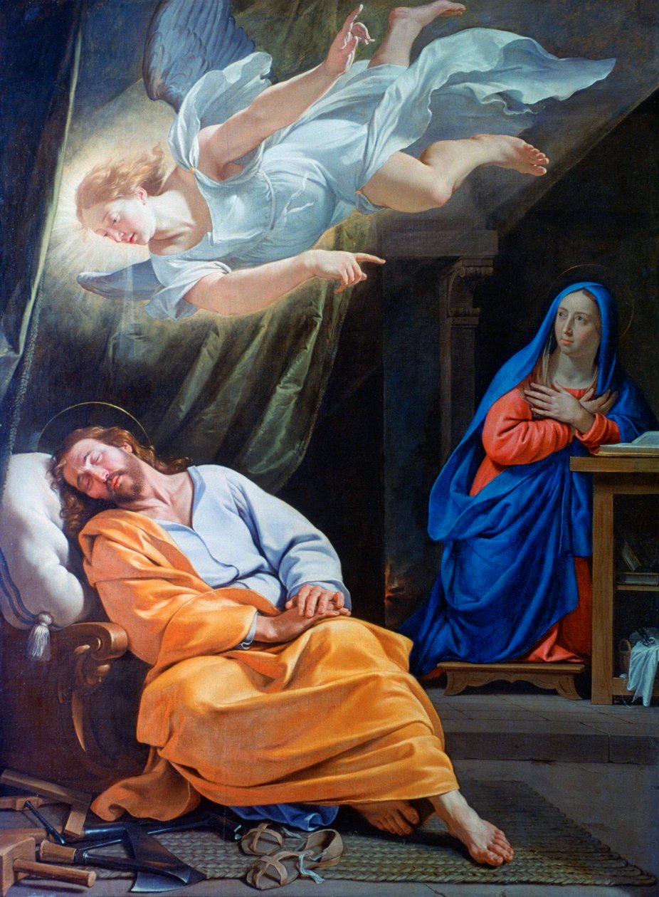 Sen svatého Josefa, c1636 od Philippe de Champaigne