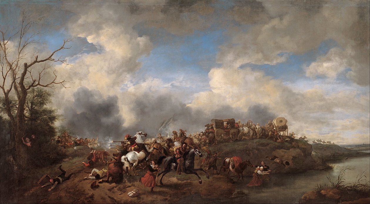 Bitva kavalerie od Philips Wouwerman