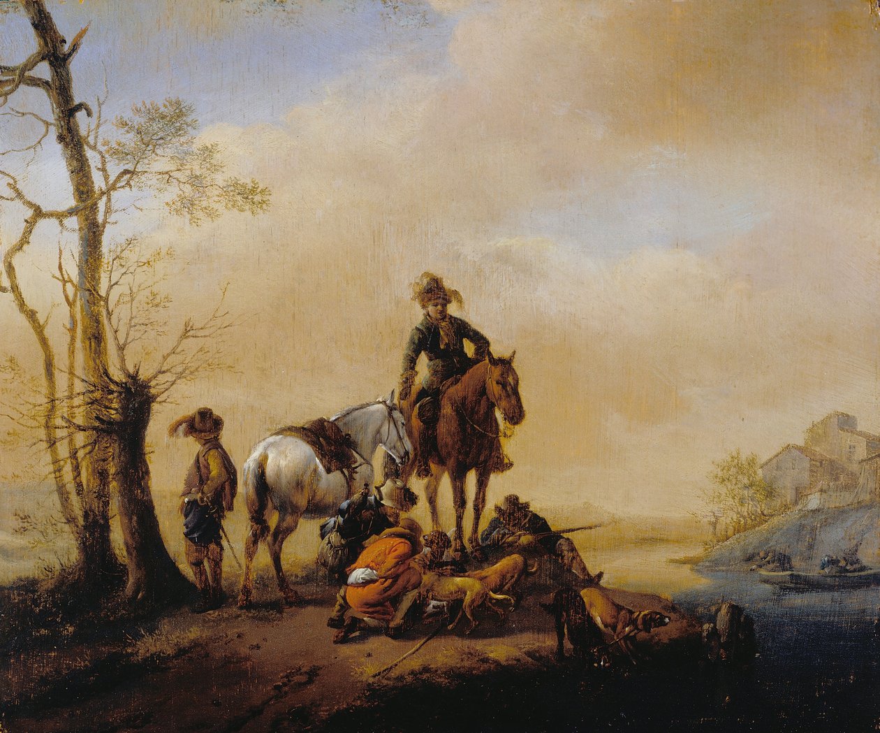 Zastavení sportovců od Philips Wouwerman