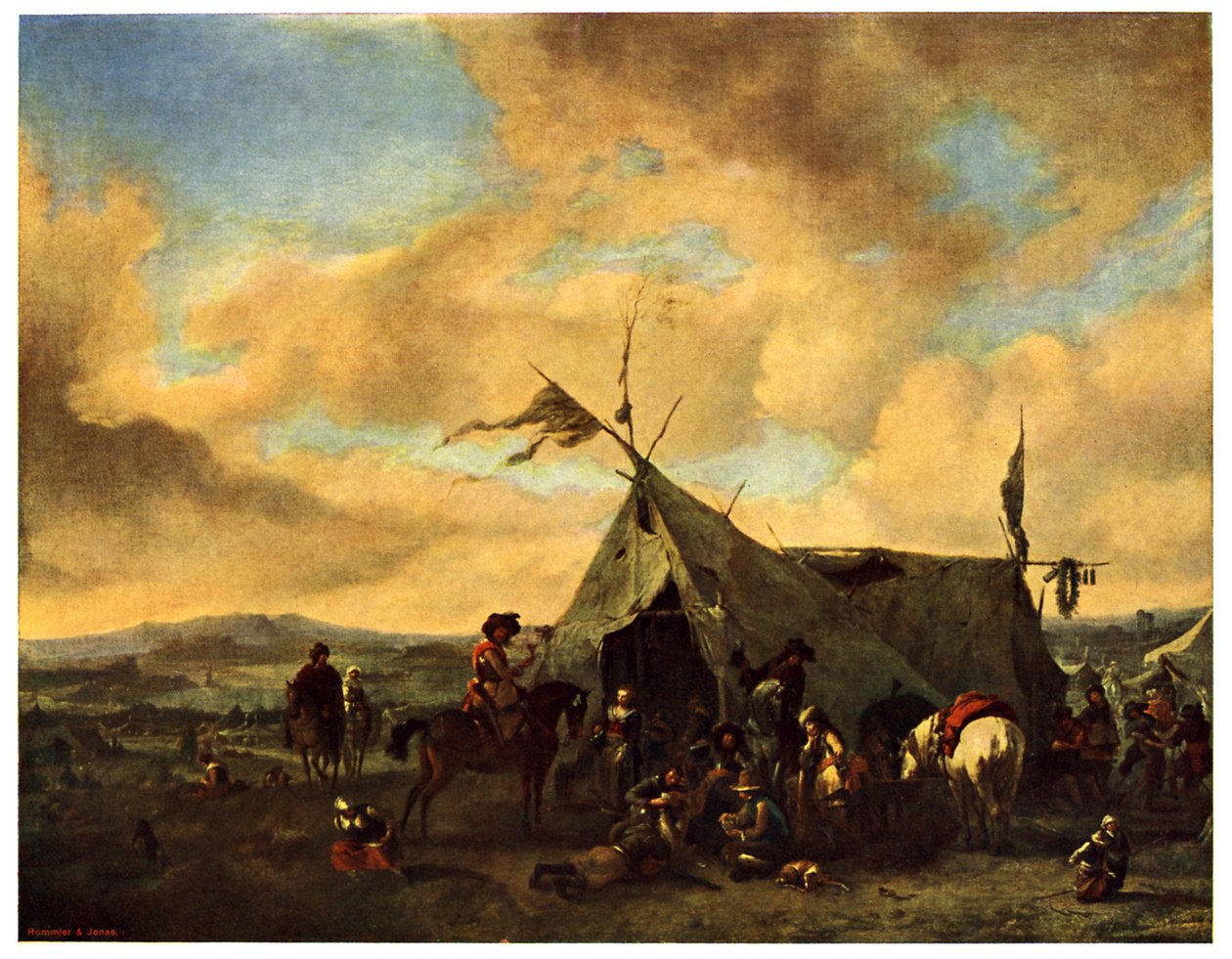 Tábořiště v době třicetileté války od Philips Wouwerman