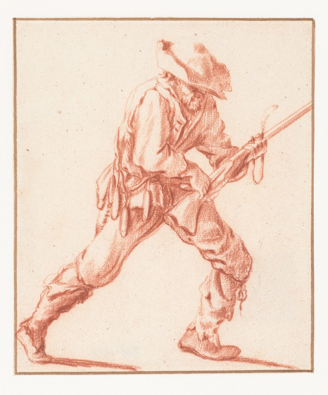 Muž načítání pušky od Philips Wouwerman (copy after)