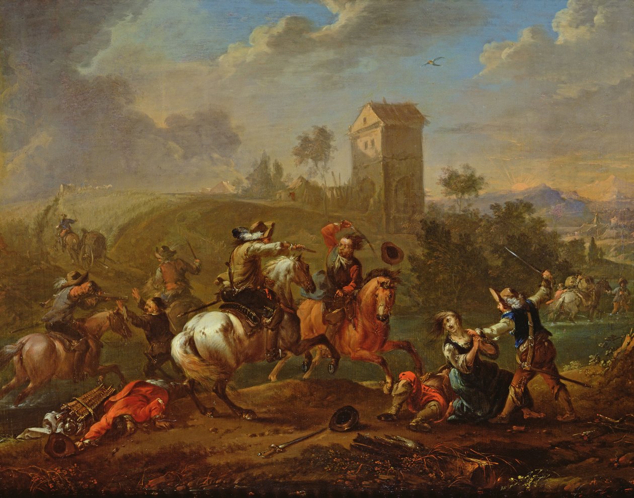 Scéna s bandity od Philips Wouwerman