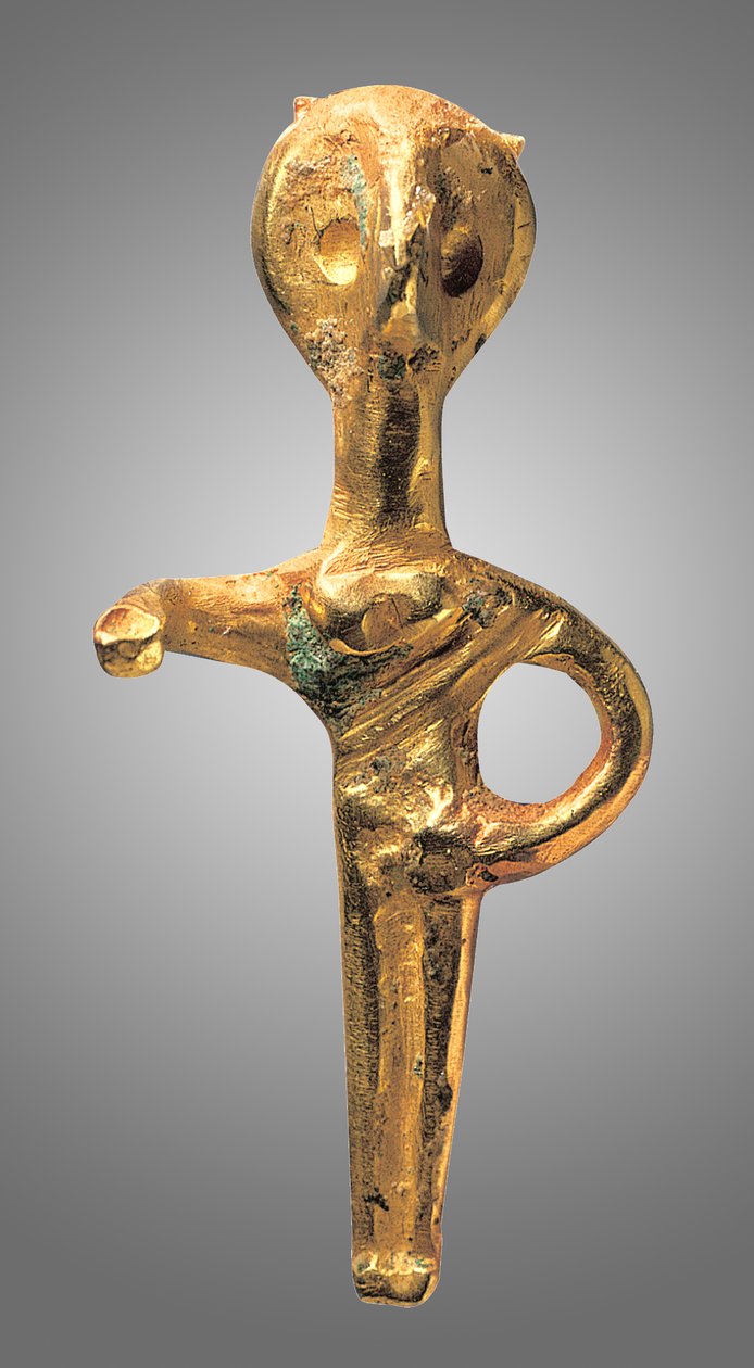 Soška ženského božstva, cca 2000-1550 př.nl (zlato) od Phoenician