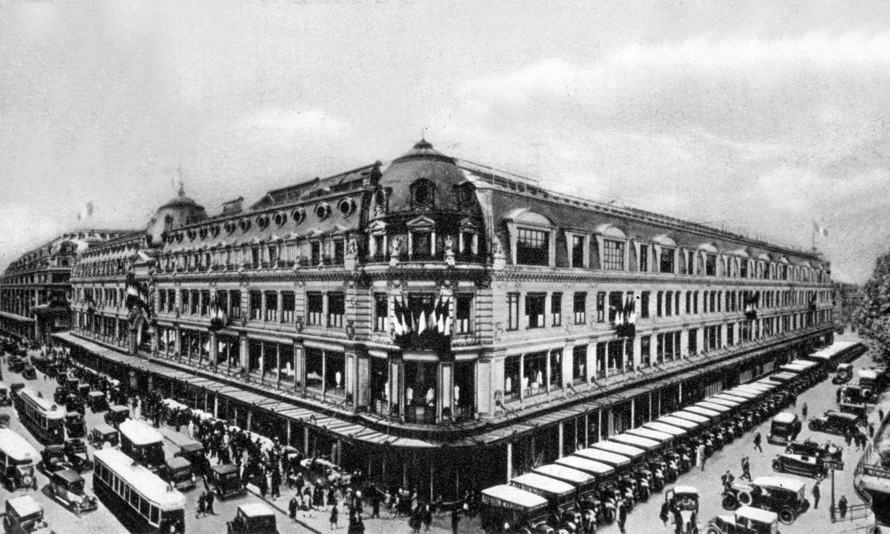 Dobrý trh, c. 1910 (černobílá fotografie) od Photographer French