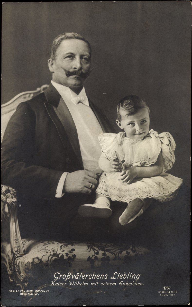 Dědečkův miláček, císař Vilém s vnučkou od Photographer German