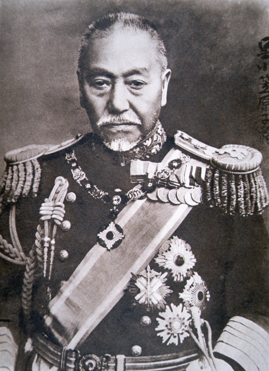 Admirál Togo (černobílá fotografie) od Photographer Japanese