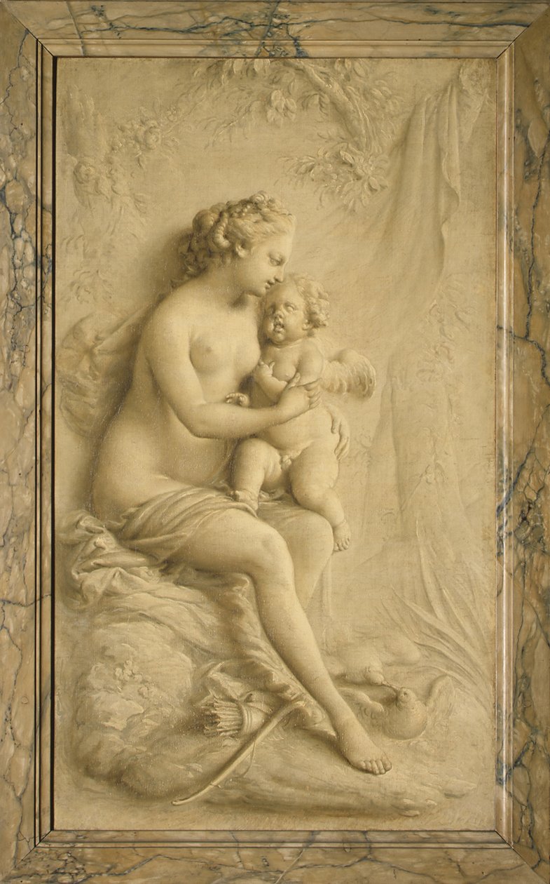 Venuše a Amor od Piat Joseph Sauvage
