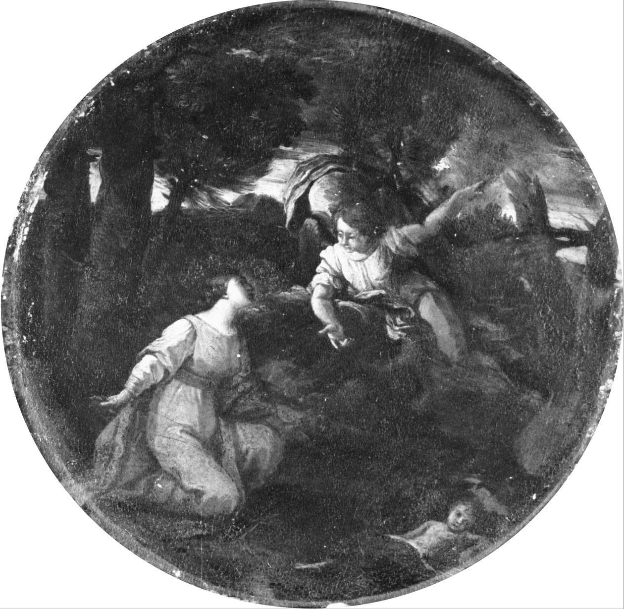 Hagar a Ismael od Pier Francesco Mola