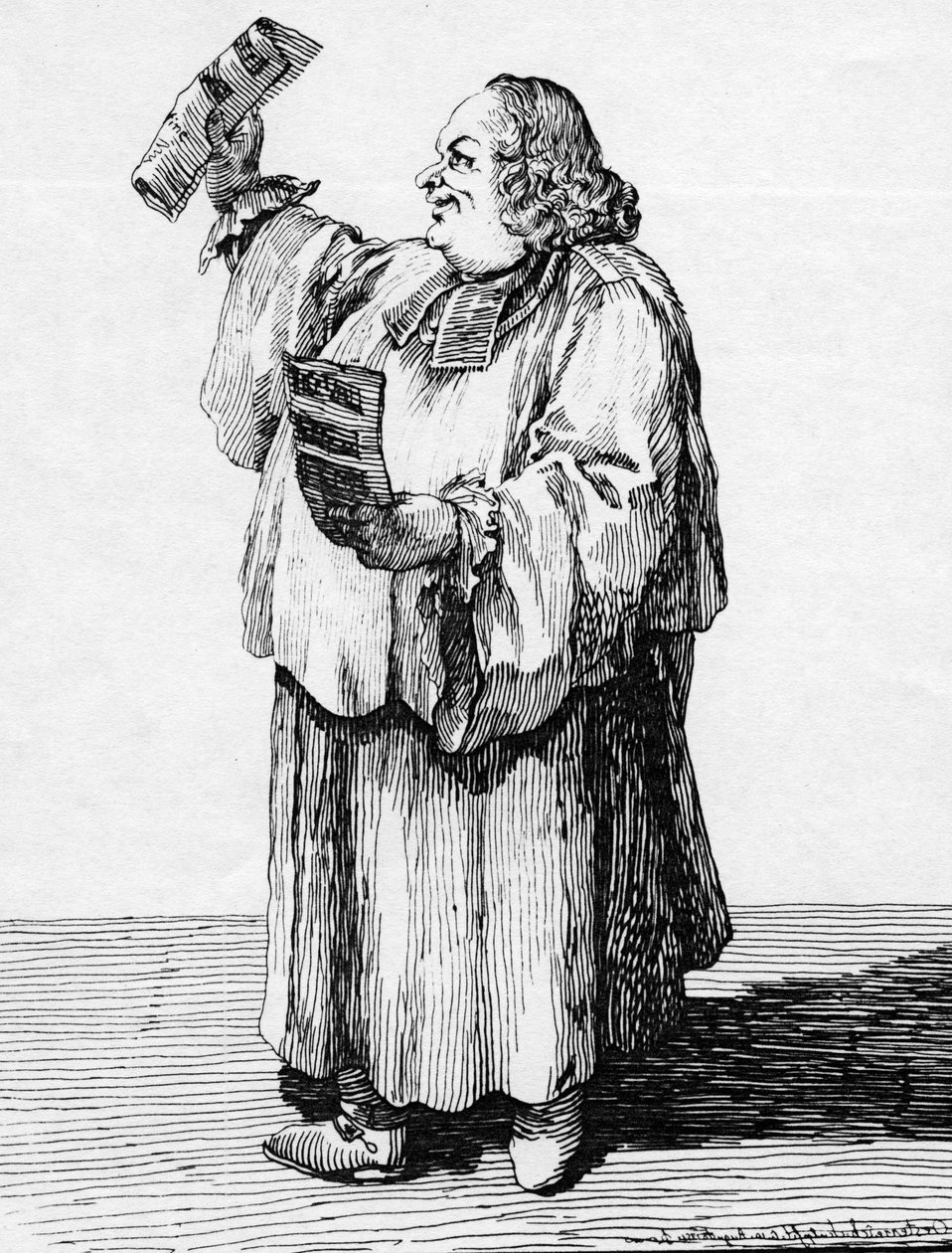 Mistr kaple svatého Petra ve Vatikánu, tisk Mathias Oesterreich, 1751 od Pier Leone Ghezzi