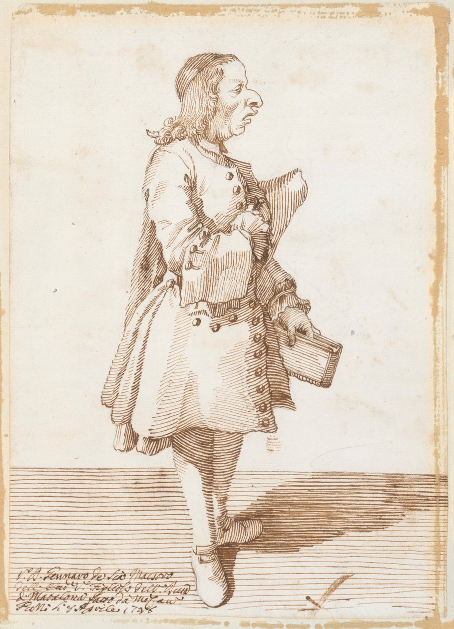 Portrét Gennaro de Sc? od Pier Leone Ghezzi