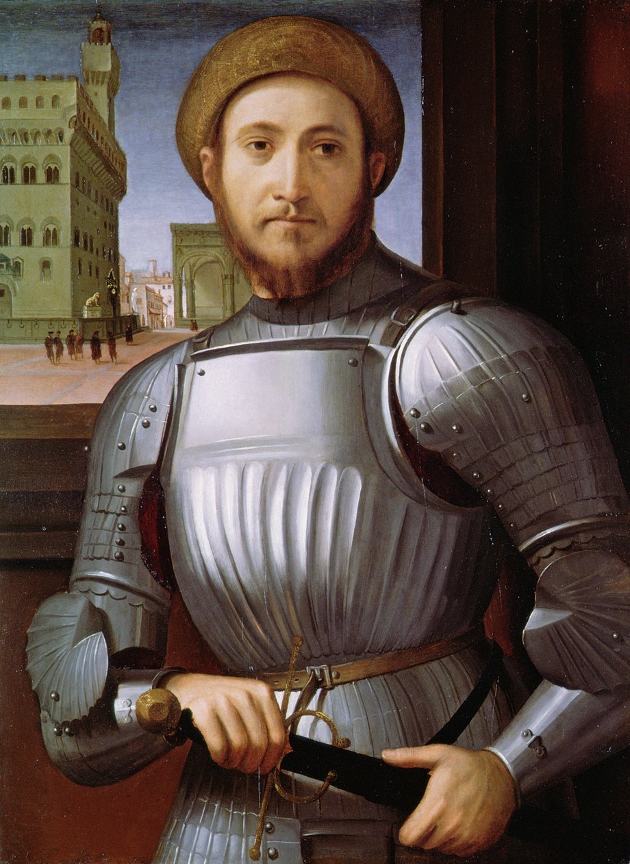 Portrét muže v brnění od Piero di Cosimo