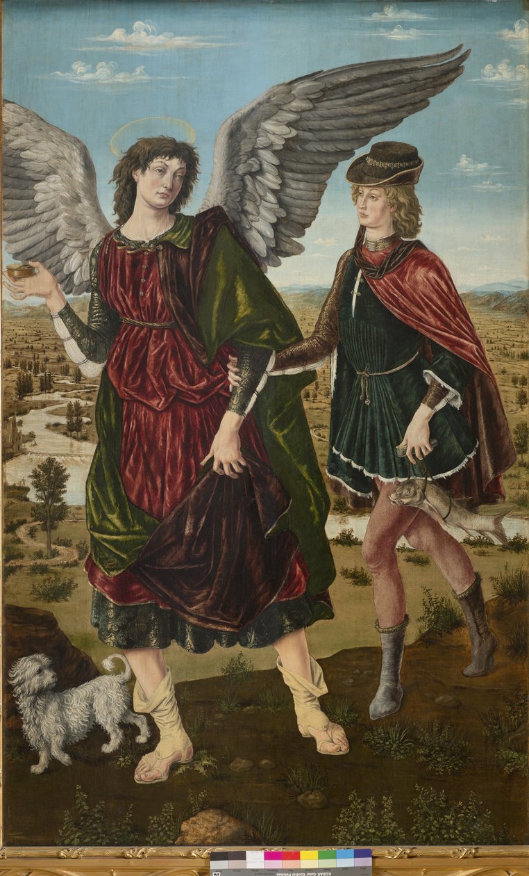 Archanděl Rafael a Tobiáš, 1465-70 od Piero del Pollaiolo