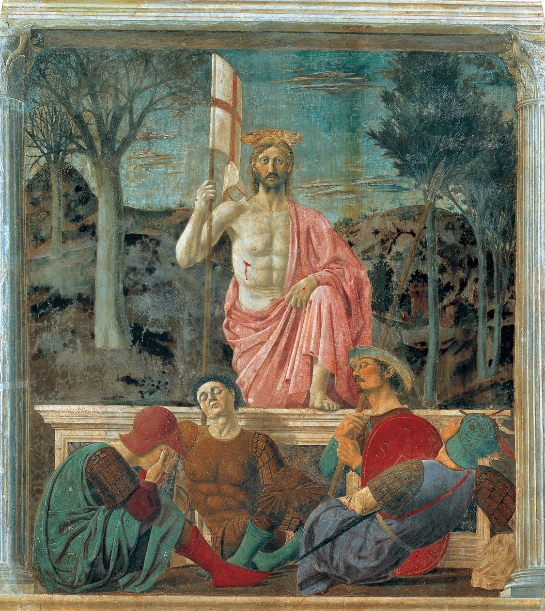 Vzkříšení Krista, 1463-65 (freska) od Piero della Francesca
