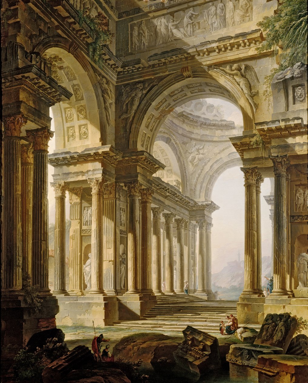 Chrám v ruinách od Pierre Antoine Demachy