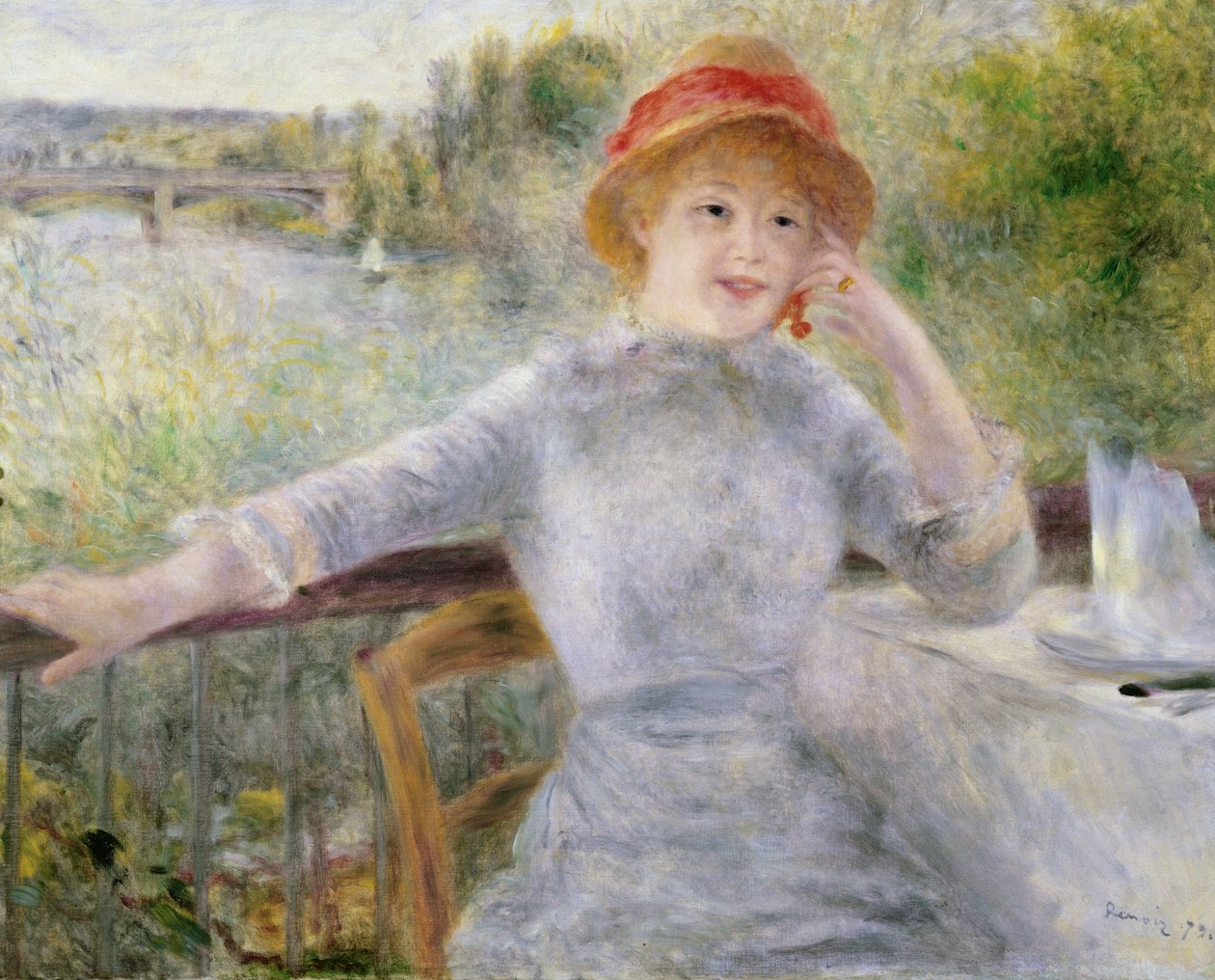 Alphonsine Fournaise (1845-1937) v The Grenouillere, 1879 od Pierre Auguste Renoir