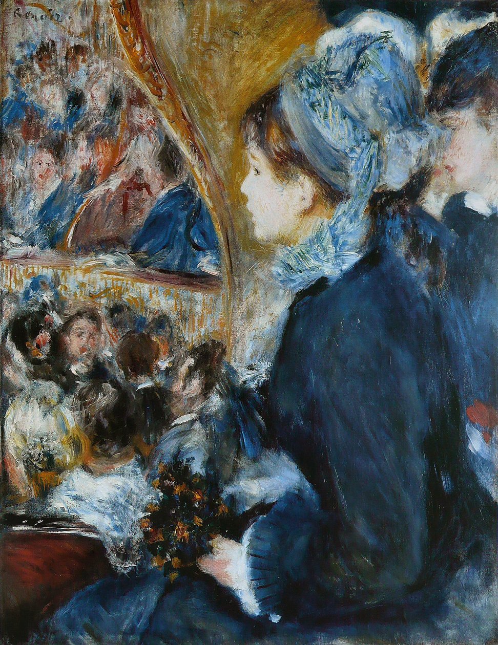 V divadle (La Premiere Sortie), 1876-7 od Pierre Auguste Renoir