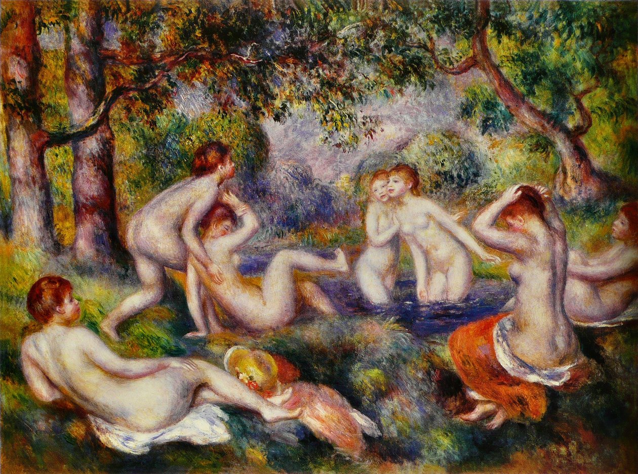 Koupající se v lese od Pierre Auguste Renoir