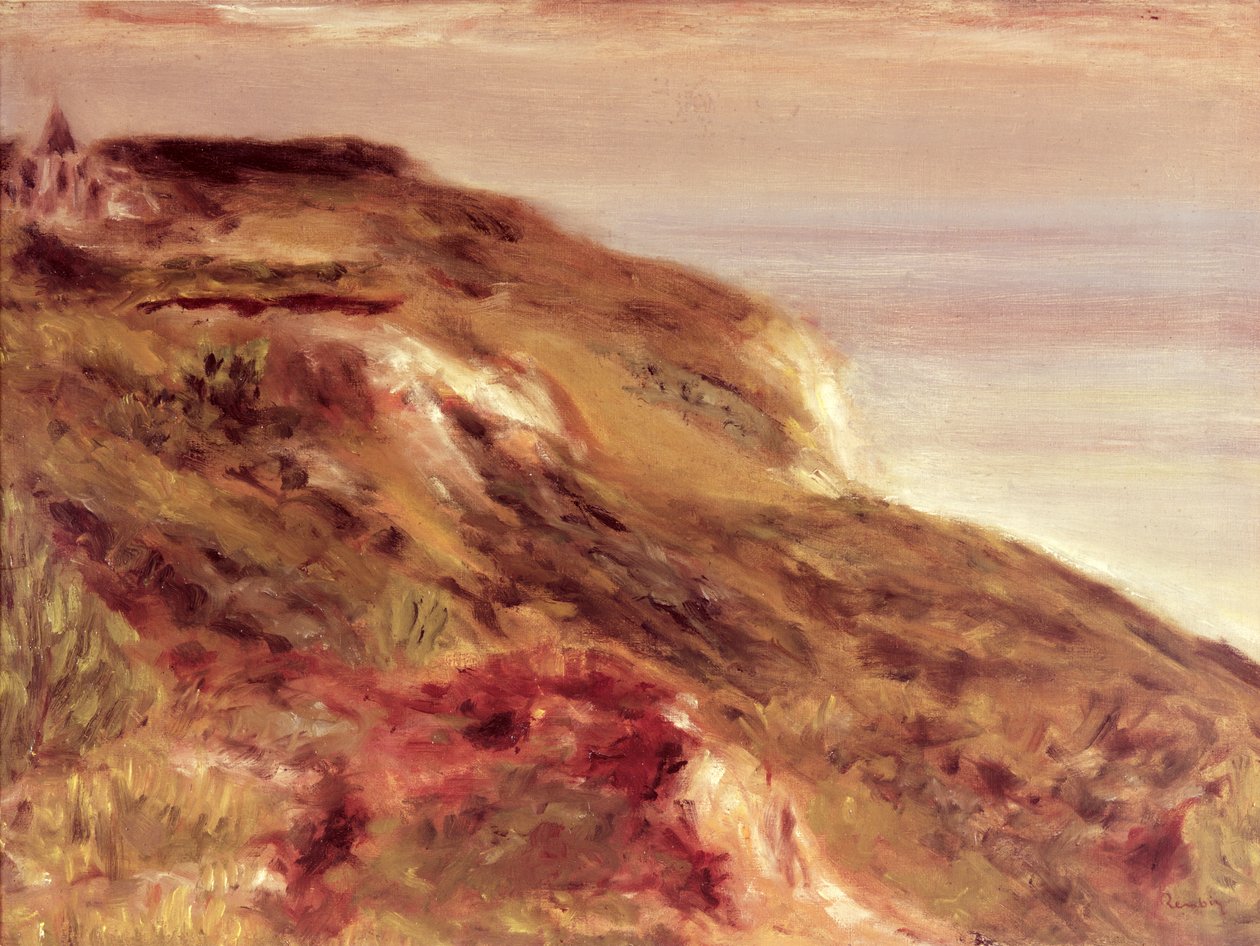 Kostel na vrcholu útesu od Pierre Auguste Renoir