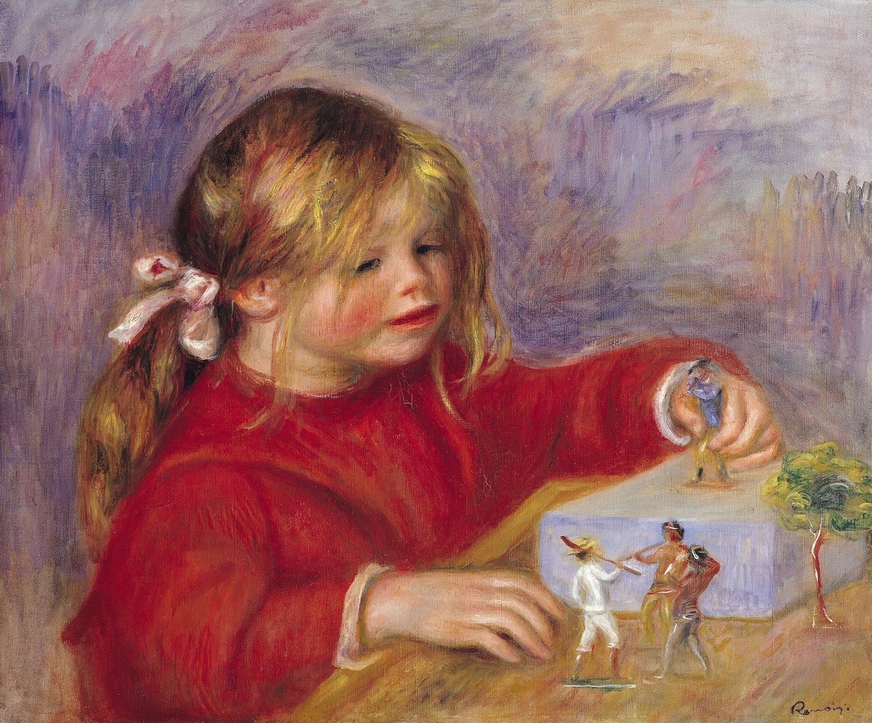 Claude Renoir (nar. 1901) při hře, 1905 (viz také 287547) od Pierre Auguste Renoir