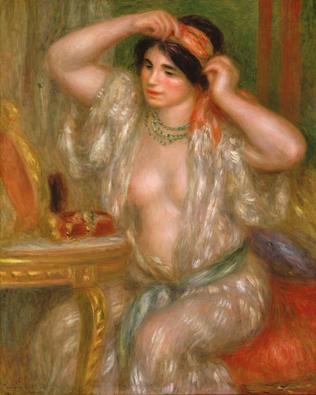 Gabrielle u zrcadla, 1910 od Pierre Auguste Renoir