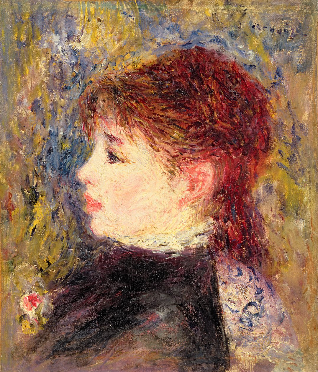 Hlava Margot, kolem 1878-79 od Pierre Auguste Renoir