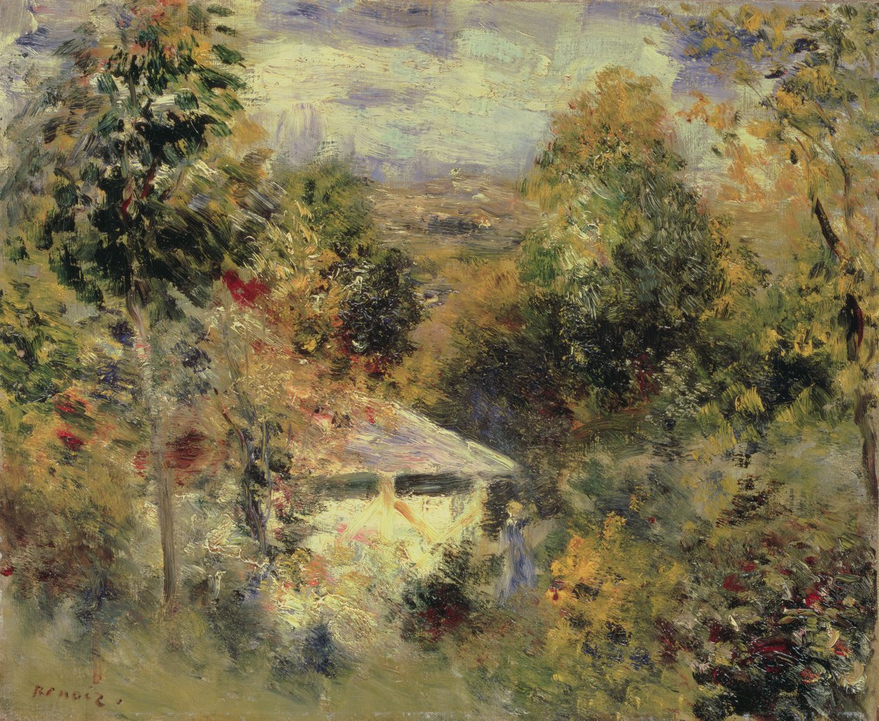 Dům v lese, 1875 od Pierre Auguste Renoir