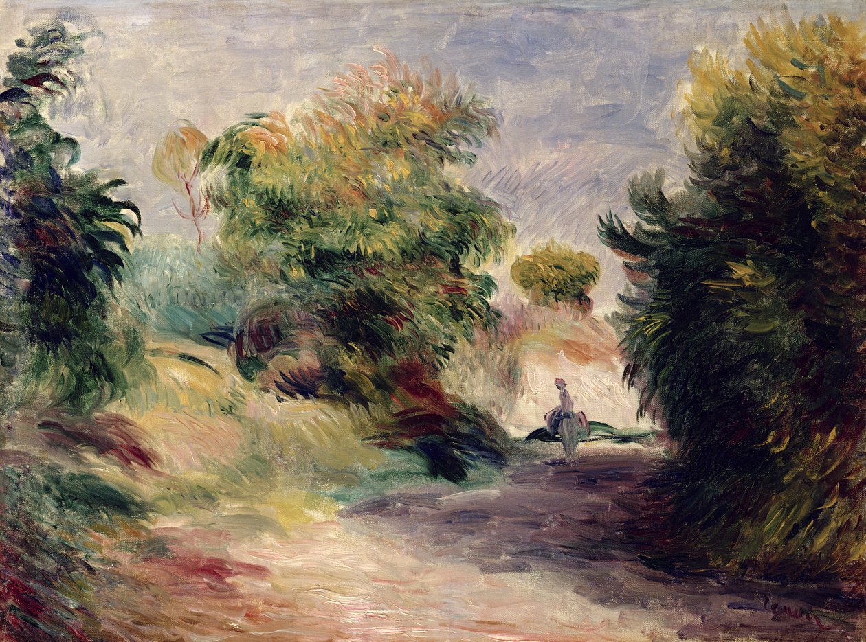Krajina poblíž Cagnes, 1907 od Pierre Auguste Renoir