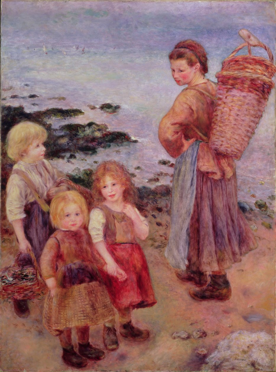 Mussel Fishers v Bernevalu, 1879 od Pierre Auguste Renoir