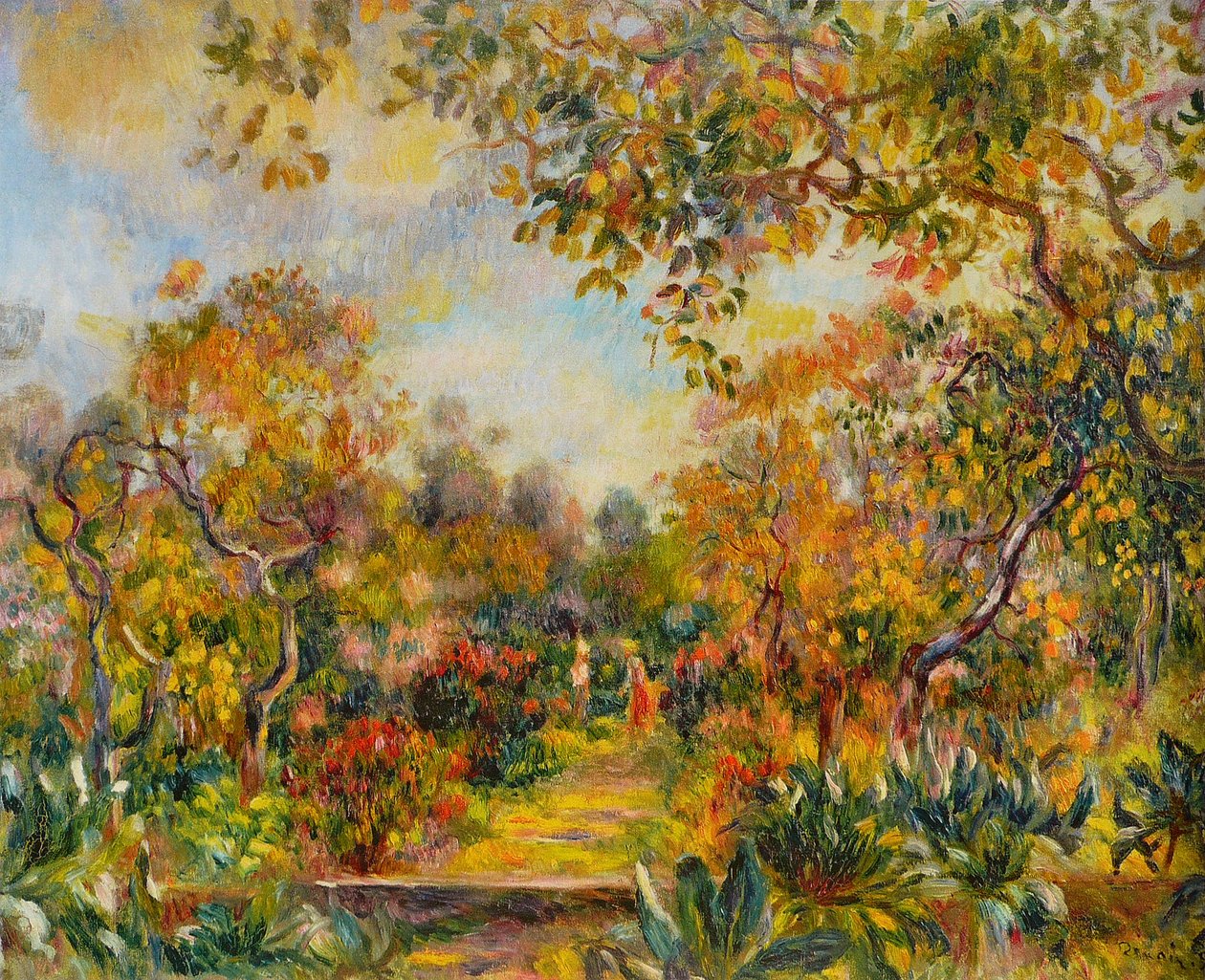 Krajina v Beaulieu od Pierre Auguste Renoir