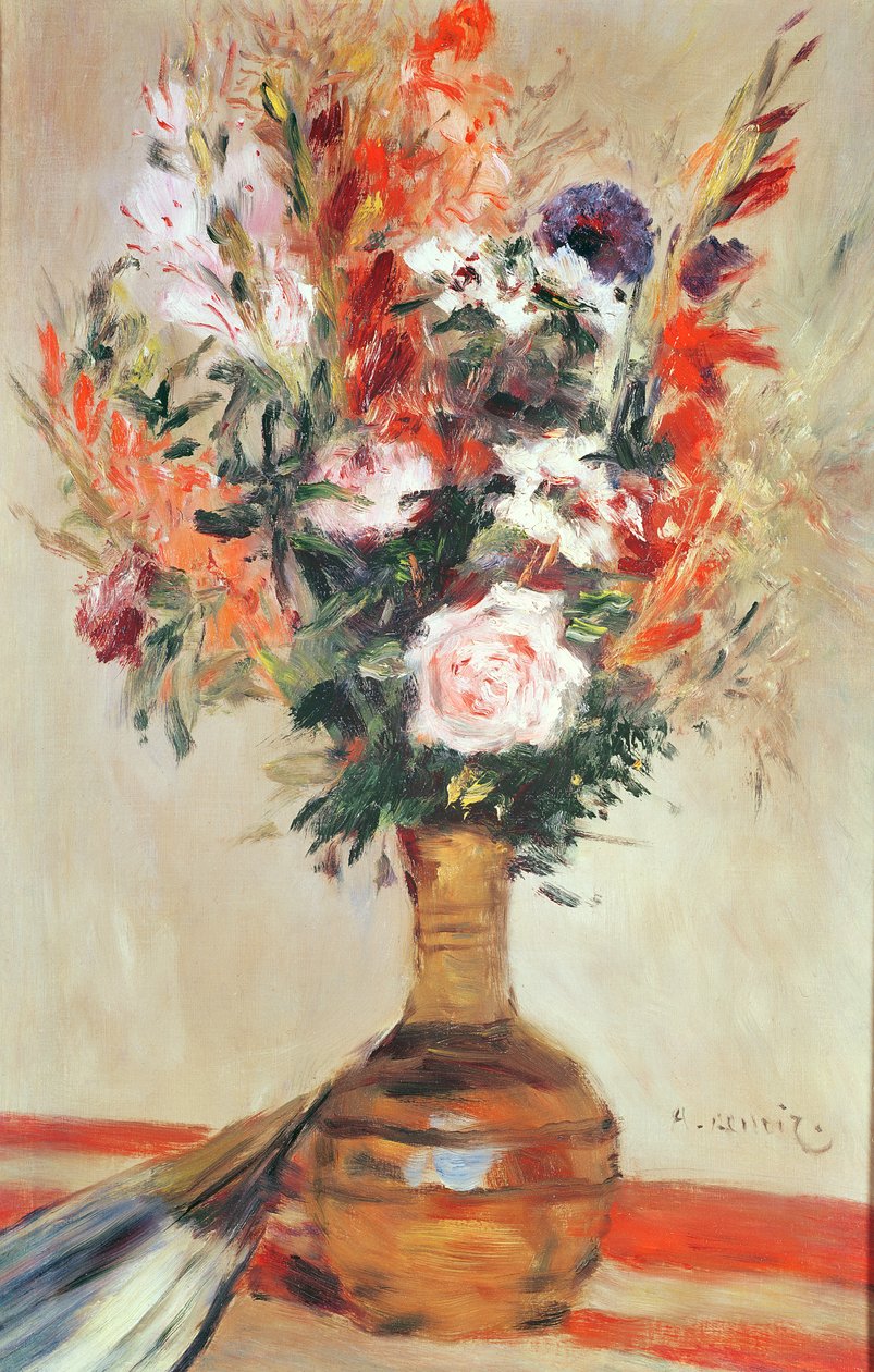 Růže ve váze, 1872 od Pierre Auguste Renoir