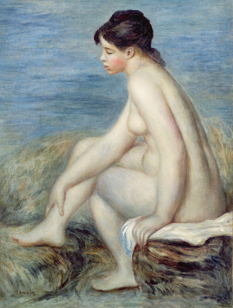 Sedící koupající od Pierre Auguste Renoir