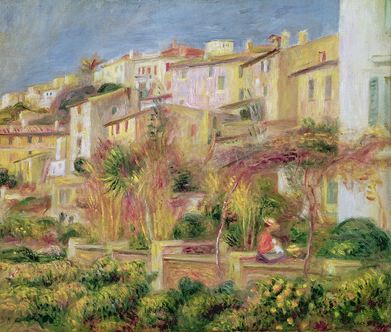 Terasa v Cagnes, 1905 od Pierre Auguste Renoir