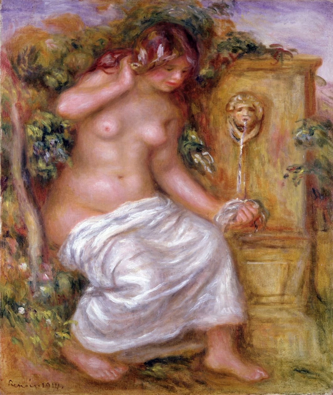 Lapač u fontány, 1914 od Pierre Auguste Renoir