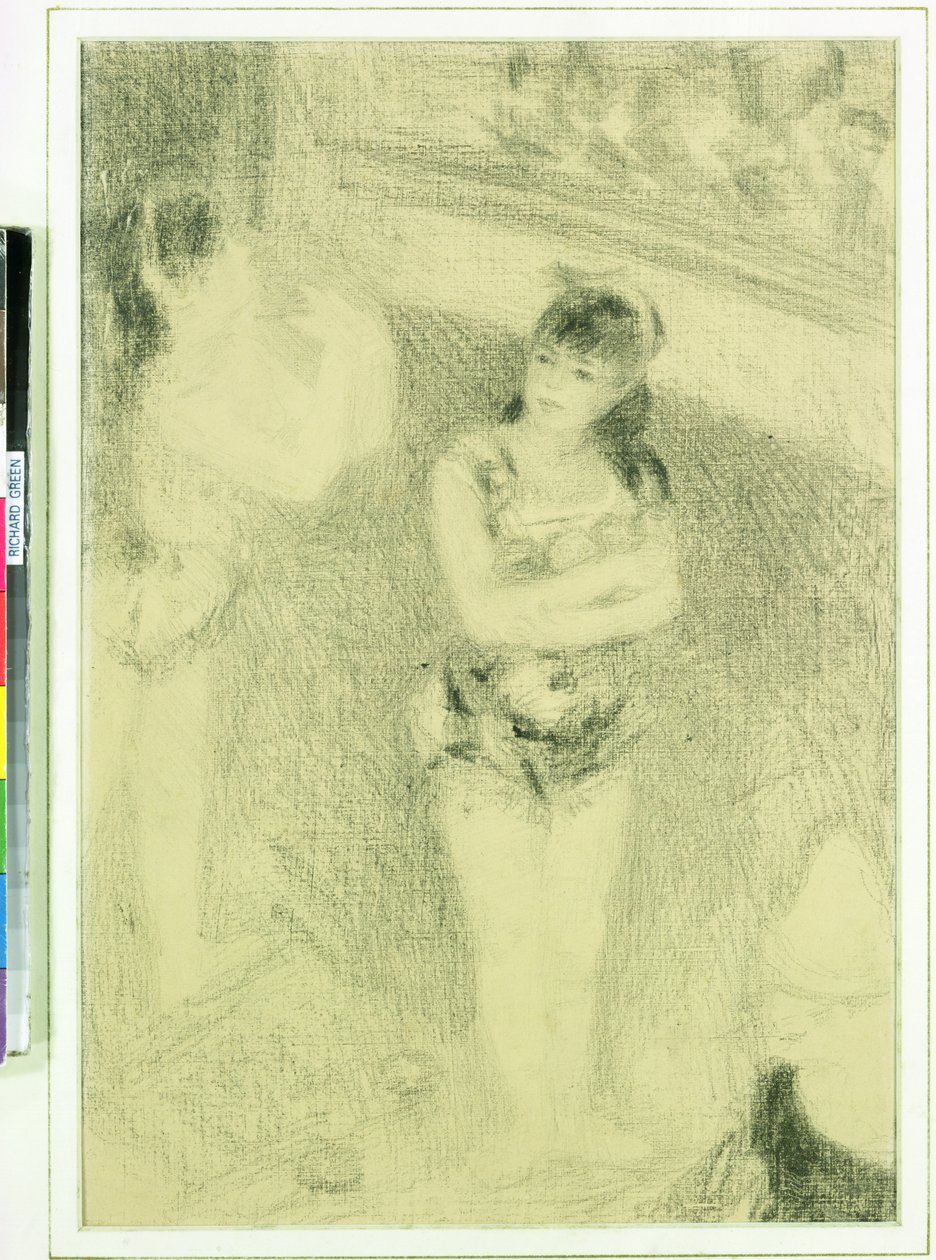 Dvě cirkusové dívky (uhlí) od Pierre Auguste Renoir