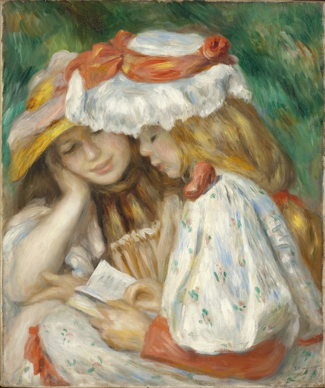 Dvě dívky čtení, 1890-1 od Pierre Auguste Renoir