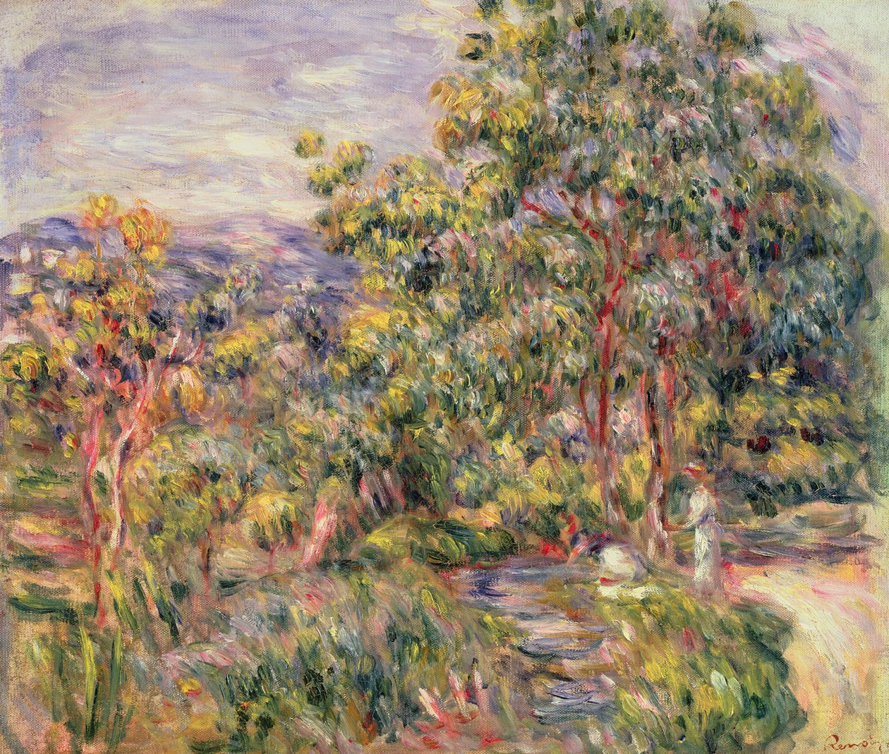 Pohled na Cagnes, kolem roku 1900 od Pierre Auguste Renoir