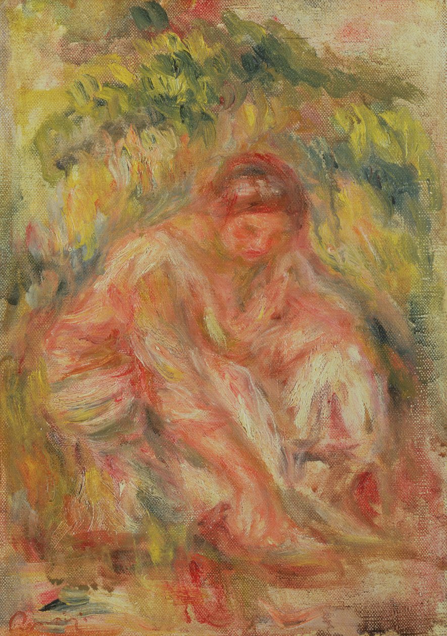 Žena v klidu v krajině, 1916 od Pierre Auguste Renoir