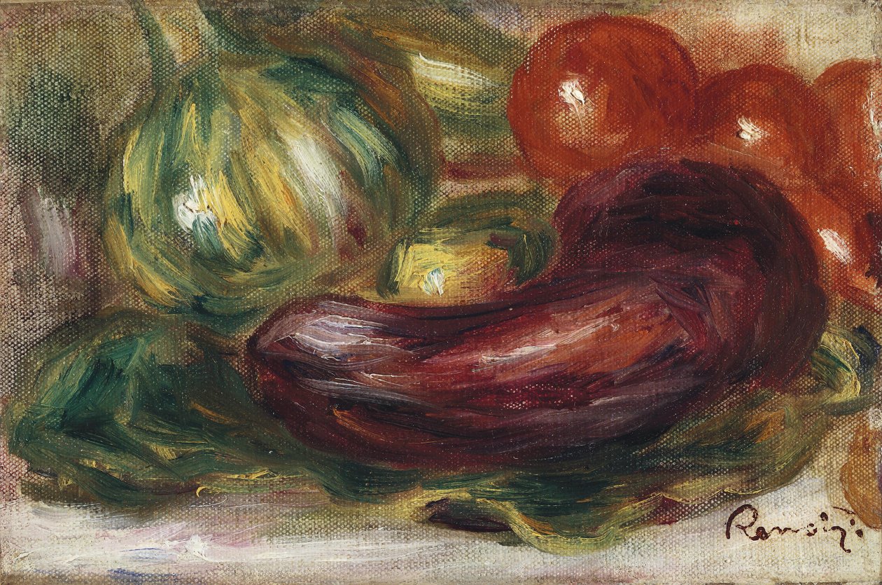 Cuketa, rajčata a lilek od Pierre Auguste Renoir