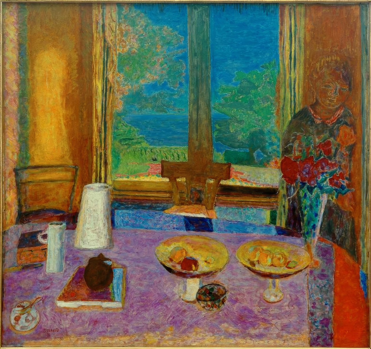Velká jídelna s výhledem do zahrady od Pierre Bonnard