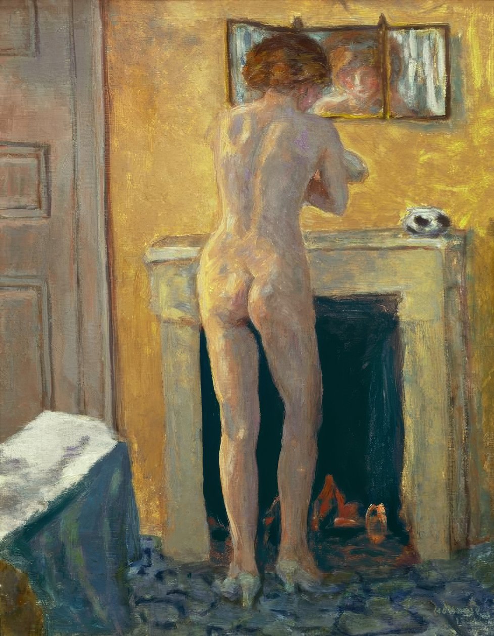 Back act před krbem od Pierre Bonnard