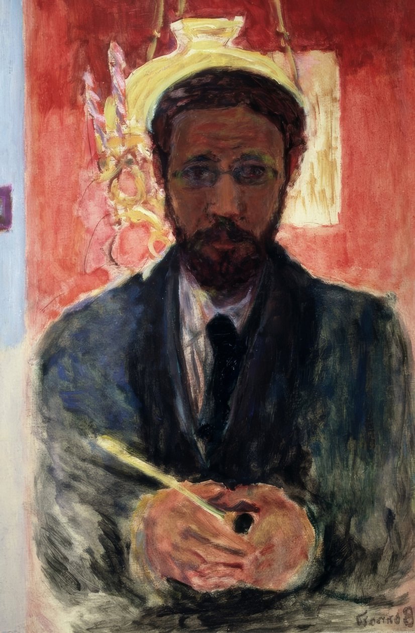 Autoportrét s trubkou od Pierre Bonnard