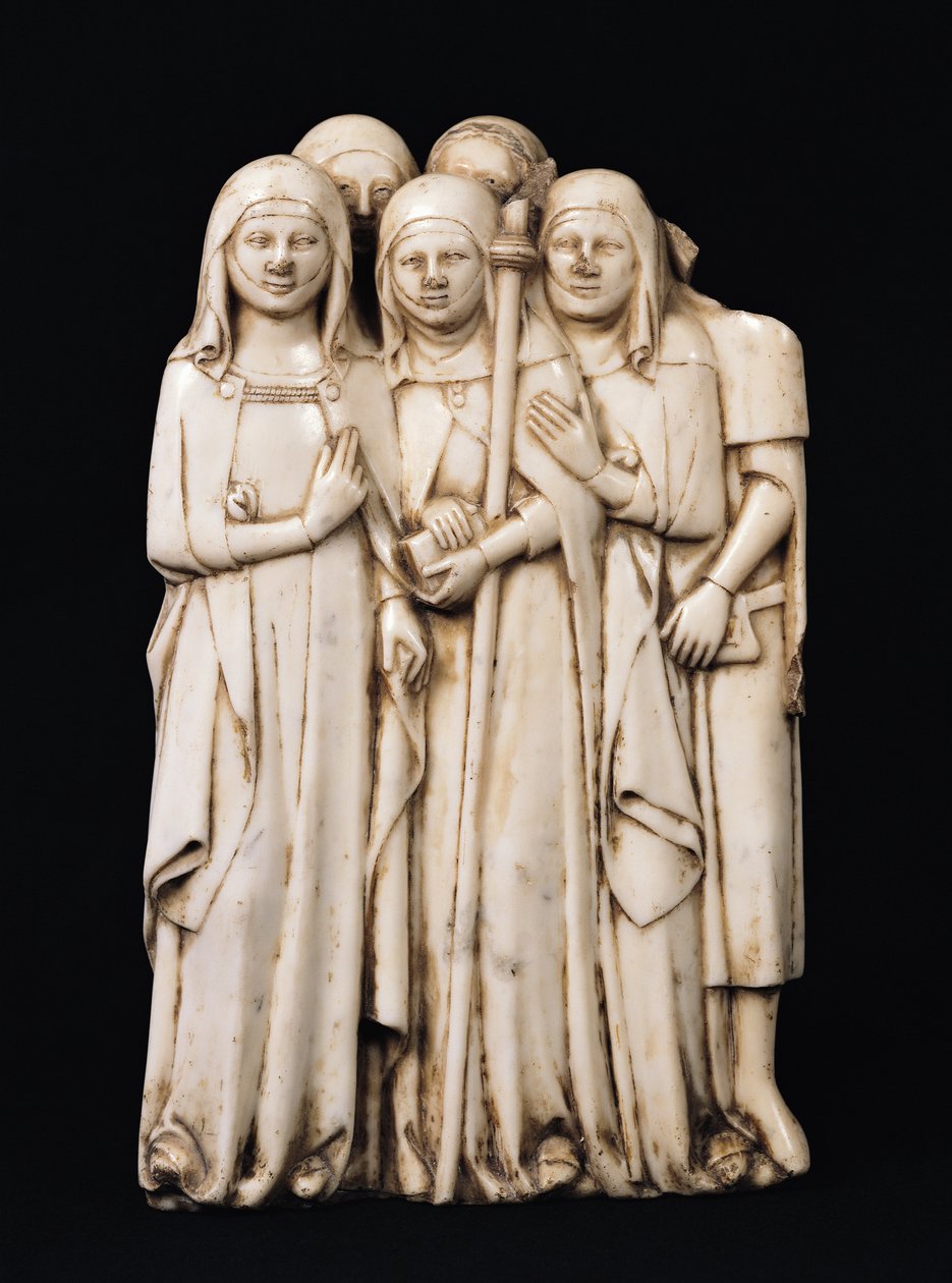 Alinorda, sestra papeže Klementa VI. (1291-1352) a její děti, z hrobky Klementa VI., La Chaise-Dieu (mramor) od Pierre Boye