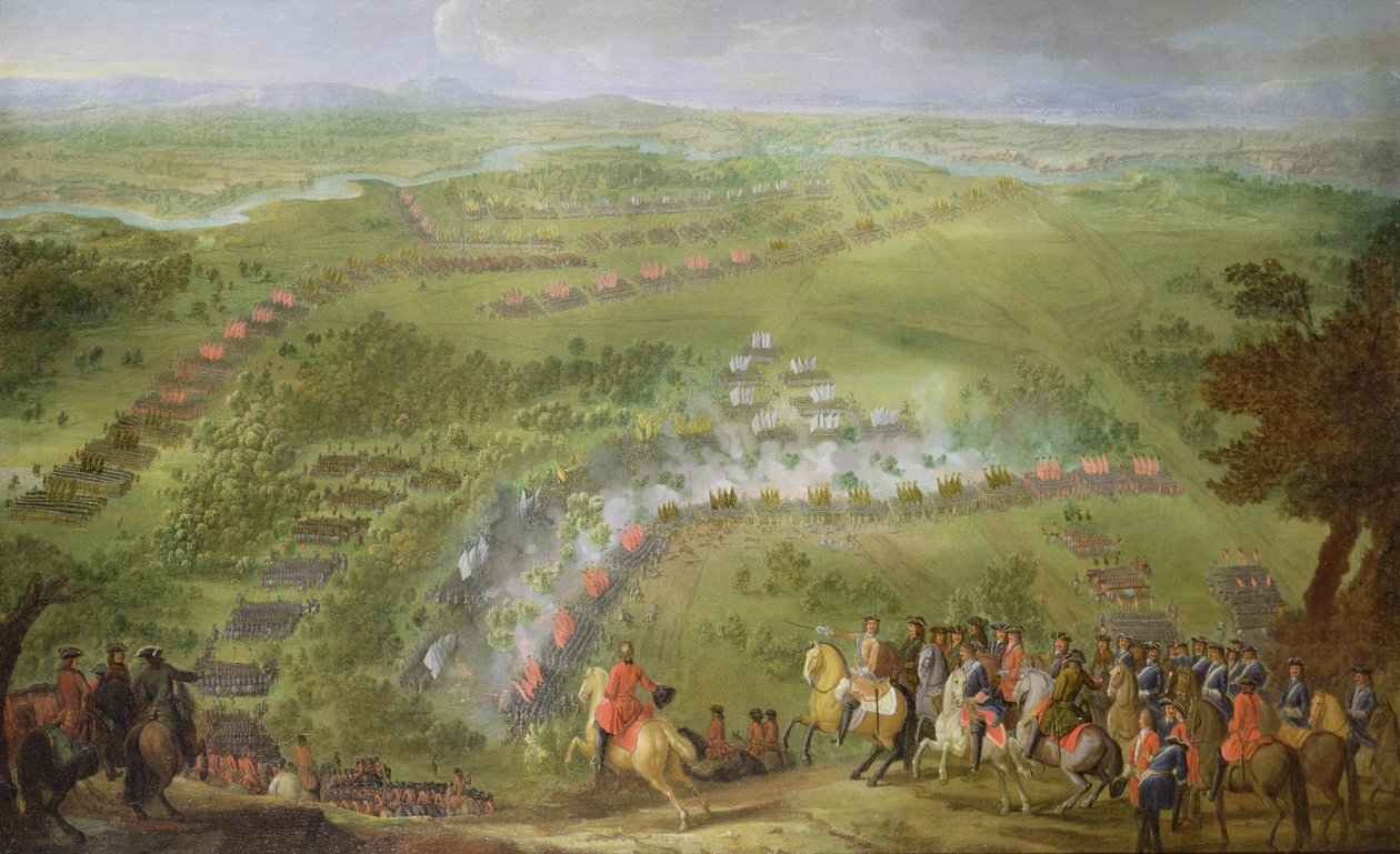 Bitva u Lesnaya v roce 1708 od Pierre Denis Martin