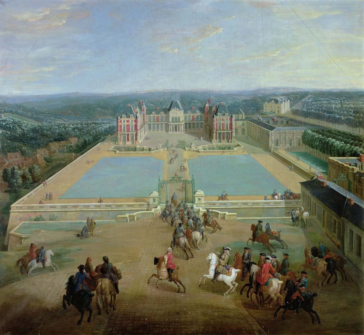 Chateau de Meudon ze strany avenue, 1722 od Pierre Denis Martin