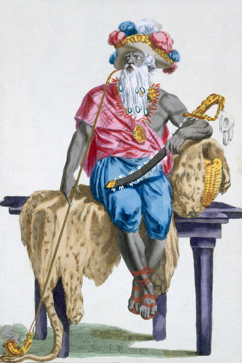 Akasini, král Assinie, 1780 od Pierre Duflos