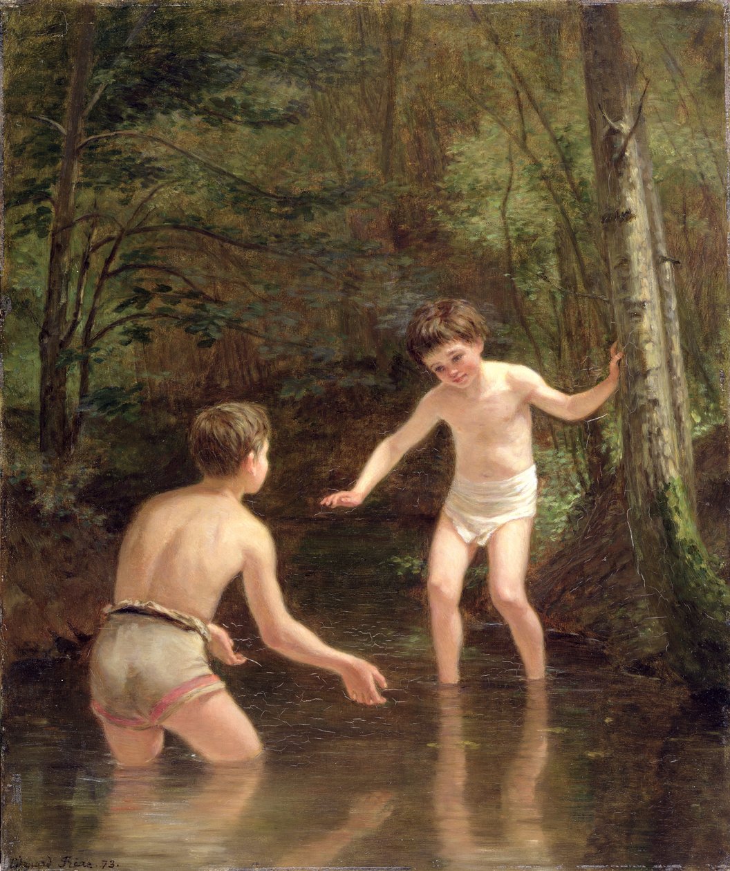 Chlapci v koupání, 1873 od Pierre Edouard Frere